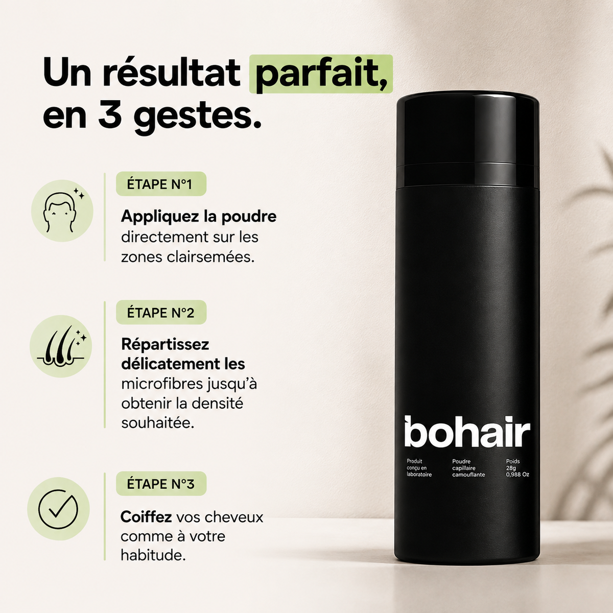 Poudre densifiante capillaire BOHAIR